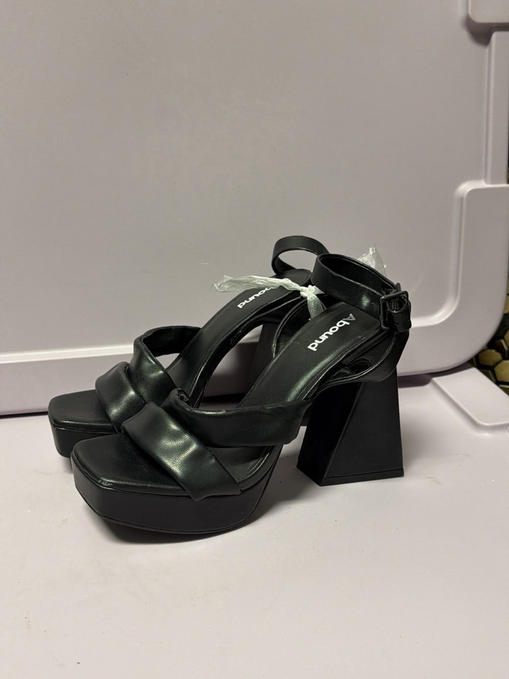 Abound Black Platform Block Heel Sandals